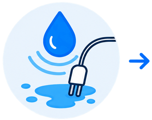 Обнаружение протечки воды датчиком Smart Water Leak