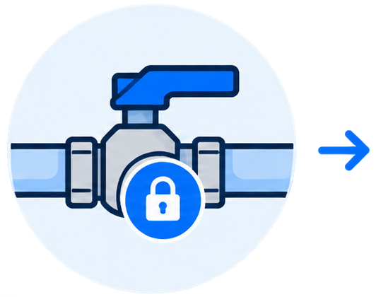 Автоматическое перекрытие воды шаровым краном Smart Water Leak
