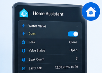 Управление Smart Water Leak в Home Assistant