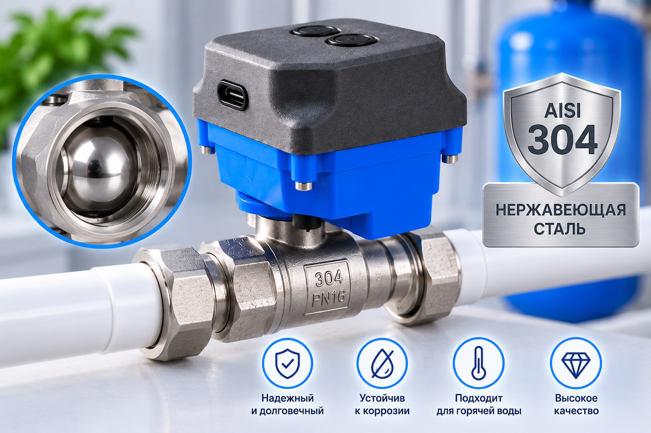 Шаровой кран Smart Valve из нержавеющей стали AISI 304